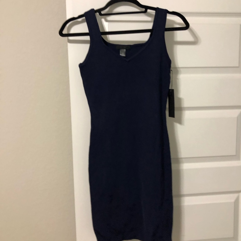 Navy sleeveless party dress